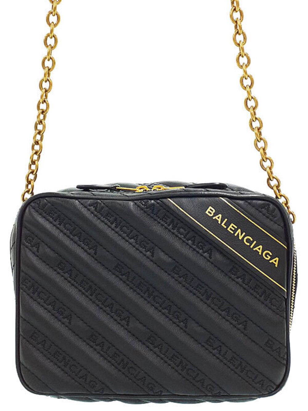 Balenciaga Blanket Reporter Chain Shoulder Bag